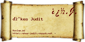 Ékes Judit névjegykártya