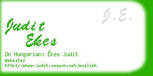 judit ekes business card